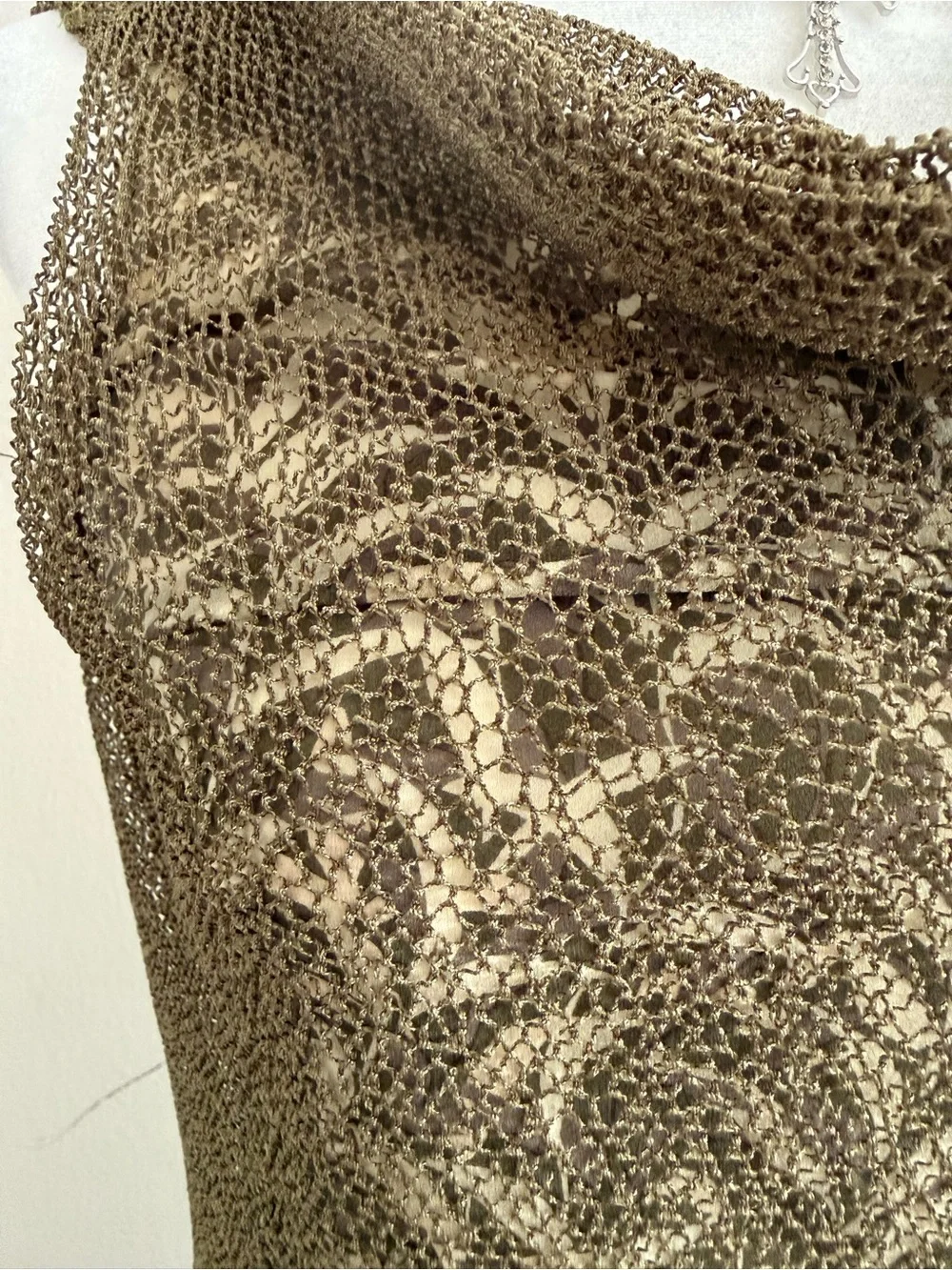 Sleeveless Silk 100% Cowl Neck Dress - Picture 4 of 8